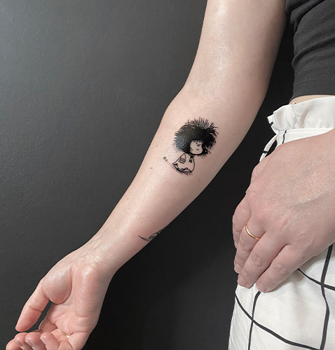 BlackWork tatto de un ciervo