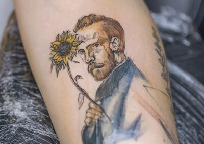 tatuajes acuarela de Van Gogh