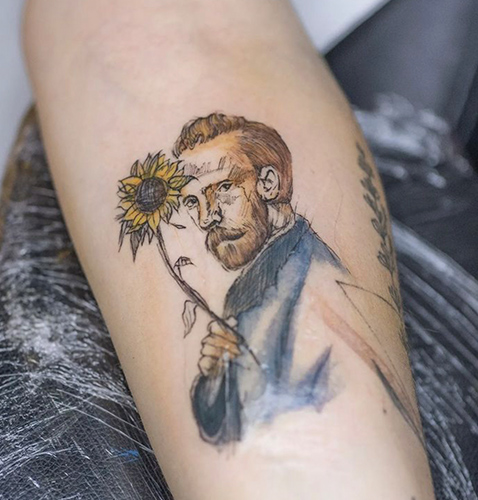 tatuajes acuarela de Van Gogh